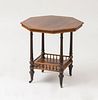 ENGLISH AESTHETIC MOVEMENT INLAID ROSEWOOD OCTAGONAL-SHAPED TABLE, STAMPED GILLOW & CO.