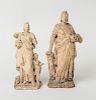 TWO TERRACOTTA FIGURES MODELED IN THE CLASSICAL TASTE