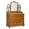 AESTHETIC MOVEMENT Faux-bamboo dresser