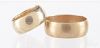 Two 18K yellow gold wedding bands