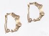 Pair of 14K yellow gold clip on earrings