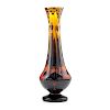 LE VERRE FRANCAIS Monumental cameo glass vase
