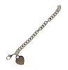 Tiffany &amp; Co Sterling Heart Charm Chain Bracelet