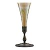 TIFFANY STUDIOS Favrile glass vase, bronze base