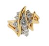 Oscar Heyman 18k Gold Platinum Diamond Cluster Ring