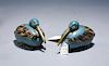 19th C. Chinese Champleve Pelicans