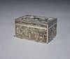 Chinese export silver rectangular box by "Cumshing"