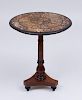 REGENCY MAHOGANY AND PAINTED FAUX MARBLE TABLE