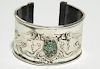 Antennae Silver & Pave Emerald Cuff Bracelet