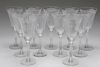 Acid-Etched Crystal Goblets or Wine Glasses, 12