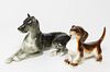 European Porcelain Dog Animalier Figurines, 2