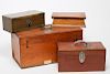Wood Storage Cases, Group of 4, Antique & Vintage