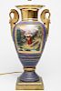 Old Paris Porcelain Hand-Painted Urn Vase Lamp