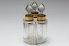 Austrian Glass & Enamel Fitted Perfume Flasks, 3