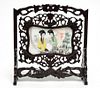 Chinese Hand-Painted & Carved Wood Table Screen