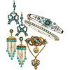 PERSIAN TURQUOISE YELLOW GOLD OR SILVER JEWELRY