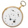 KEY WIND YELLOW GOLD FUSEE POCKET WATCH