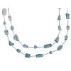 AQUAMARINE & WHITE GOLD "BY THE YARD" NECKLACE