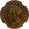 U.S. 1857-C TYPE 3 $1 GOLD COIN