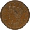 U.S. 1857 BRAIDED HAIR 1C COIN