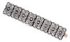 A Silver Topped Gold and Diamond Bracelet, 46.60 dwts.