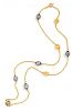 A 24 Karat Yellow Gold, Oxidized Silver and Diamond 'Helen' Longchain Necklace, Yossi Harari, 43.90 dwts.