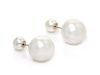 A Pair of Cultured South Sea Pearl Double Stud Earrings, Belpearl, 5.30 dwts.