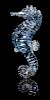 A Blue Tourmaline Seahorse Carving, Andreas Von Zadora-Gerlof,, Canada,, carved from an unusually colored and transparent crysta