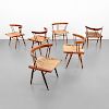 George Nakashima GRASS-SEATED Dining Chairs, Set of 6