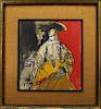 W. Parker, Signed Mixed Media Ptg of a Gaucho