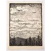 WHARTON ESHERICK Woodblock print, "Clouds"