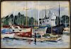 "Harbor Boats" Ted Christensen (1911 - 1998)