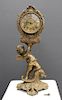 Antique Figural Gilt Kroeber Clock