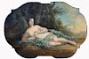 French School, Large 19th C. Reclining Nude