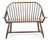 An American Windsor Spindle Back Love Seat