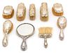 A Miscellaneous Collection of Sterling Silver Vanity Articles Length of mirror 9 1/4 inches