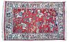 A Qum Pictorial Hunting Scene Rug 6 feet 11 inches x 4 feet 5 inches.