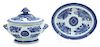 A Chinese Export Blue and White Fitzhugh Tureen and Undertray