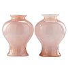 BAROVIER & TOSO Pair of large glass baluster vases
