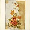 Paul De Longpre, American (1855 - 1911) Watercolor on paper "Still Life Of Flowers" Signed, small scratches lower left or in 