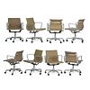 CHARLES AND RAY EAMES Eight Soft Pad chairs