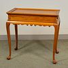 Eldred Wheeler Queen Anne-style Tiger Maple Tea Table, ht. 27, wd. 28 1/2, dp. 18 in.