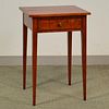 Eldred Wheeler Federal-style Tiger Maple One-drawer Stand, ht. 27 1/2, wd. 18 3/4, dp. 17 1/2 in.