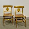 Pair of Grained and Paint-decorated Fancy Chairs, possibly Philadelphia or Baltimore, early 19th century, ht. 33 1/4 in.