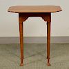 Eldred Wheeler Queen Anne-style Tiger Maple Tea Table, ht. 25, wd. 26, dp. 18 1/2 in.