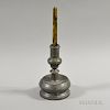 Large Continental Pewter Candlestick, 17th/18th century, ht. 8 1/4 in.