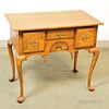 Bench-made Queen Anne-style Carved Tiger Maple Dressing Chest, ht. 27, wd. 30 1/2, dp. 18 1/2 in.