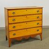 Federal Maple and Pine Chest of Drawers, ht. 39, wd. 39 1/4, dp. 18 in.