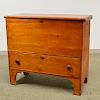 Pine One-drawer Blanket Chest, ht. 36 1/2, wd. 41, dp. 18 in.