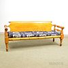 Country Turned Maple Sofa, 19th century, ht. 30 1/2, wd. 74, dp. 24 in.
